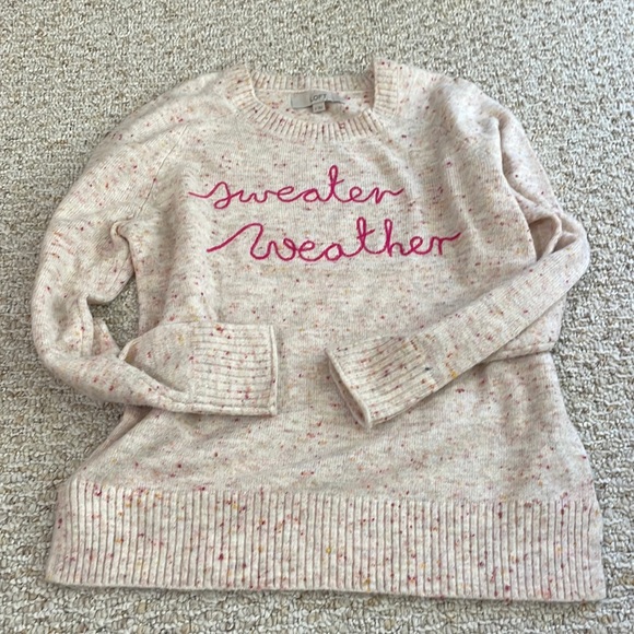 LOFT Sweaters - LOFT Sweater Weather Blush Pink Speckled Sweater